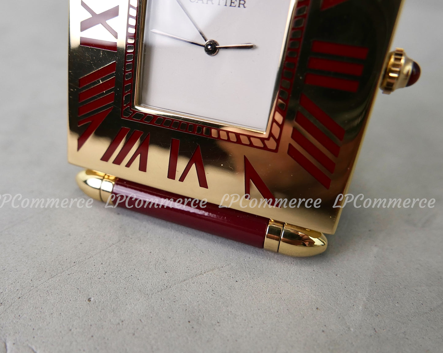 Orologio sveglia Cartier Santos da tavolo funzionante scatola desk clock Watch