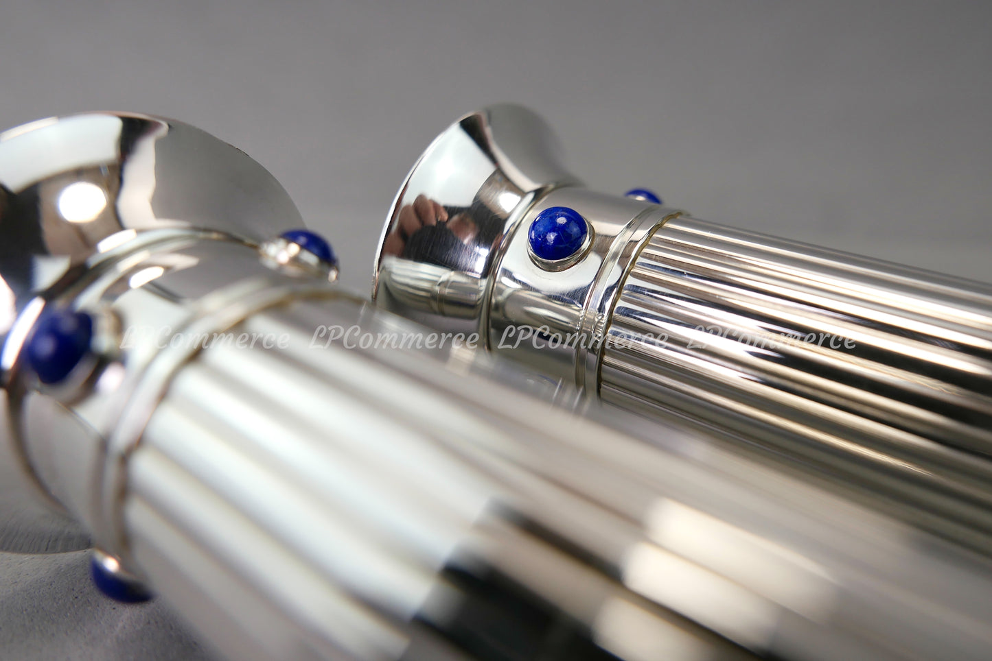 N. 2 candelabro cartier Lapis candle holder candeliere