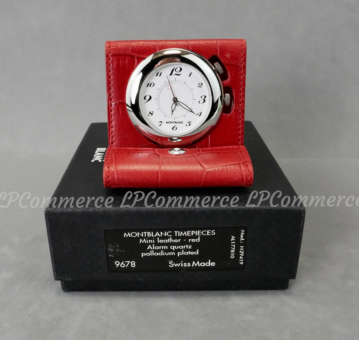 Orologio sveglia Montblanc funzionante travel clock wakes up tavolo table box