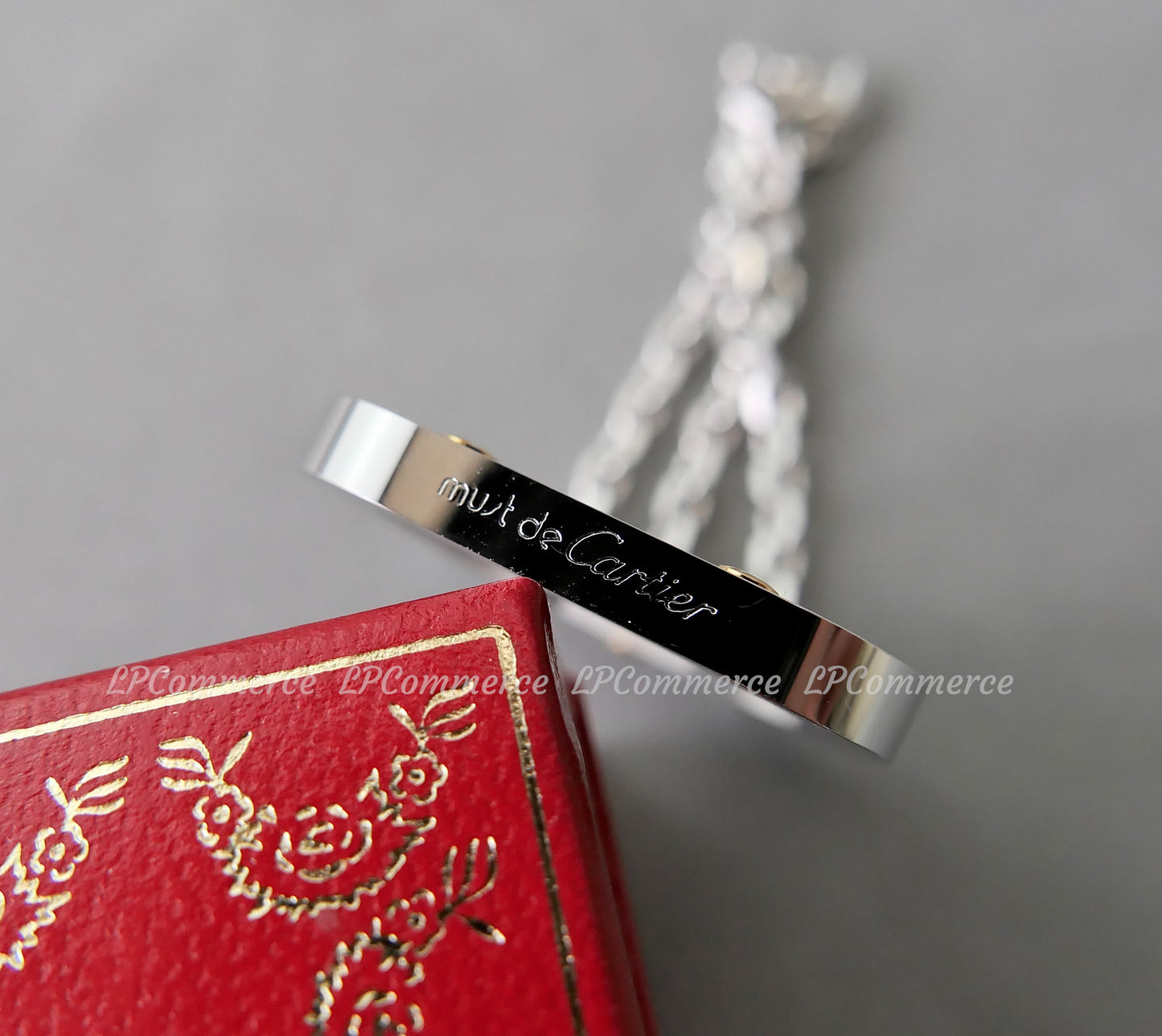 Portachiavi Cartier Santos NOS vintage design fare box garanzia Keychain