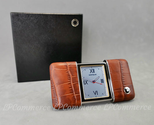 Orologio sveglia Montblanc funzionante travel clock wakes up tavolo table box