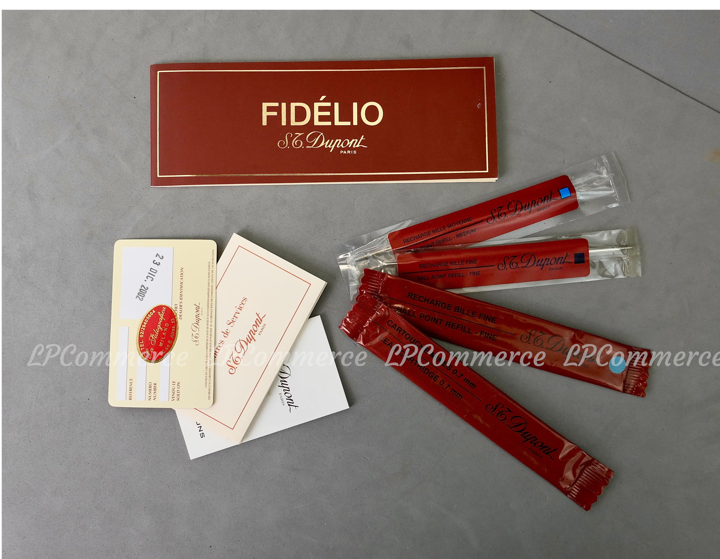 Penna sfera S.T. Dupont Fidelio Ballpoint box laque blu refill palladium