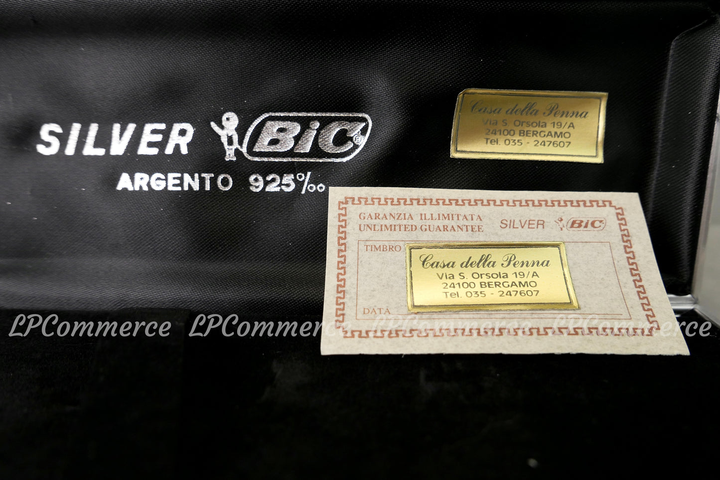 Penna Bic Argento Massiccio 925% Ballpoint silver solid box vintage design