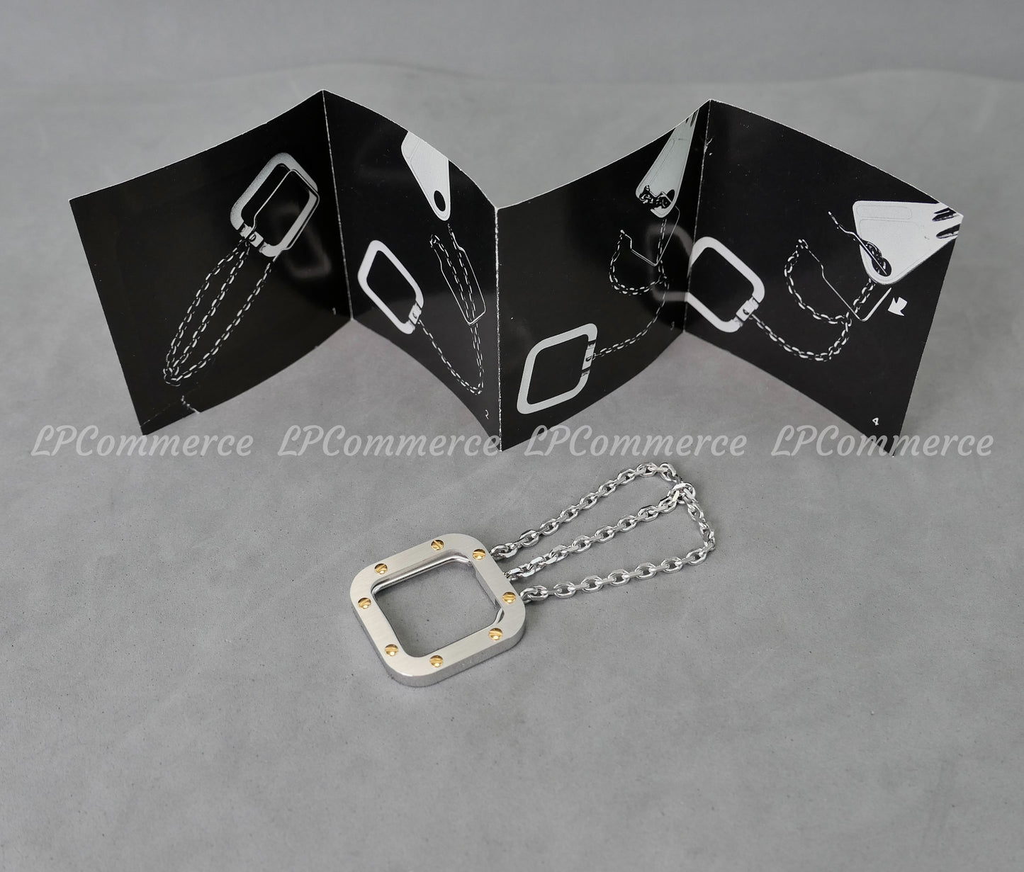 Portachiavi Cartier Santos NOS vintage design fare box garanzia Keychain
