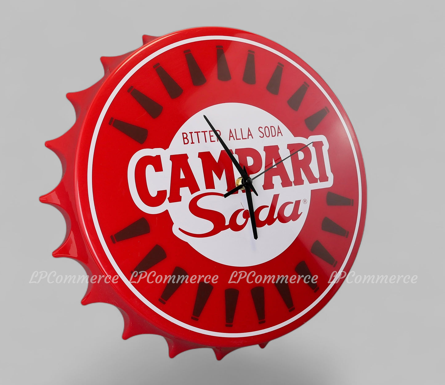 Orologio da parete Campari Soda muro tappo clock pubblicitario design pubblicità