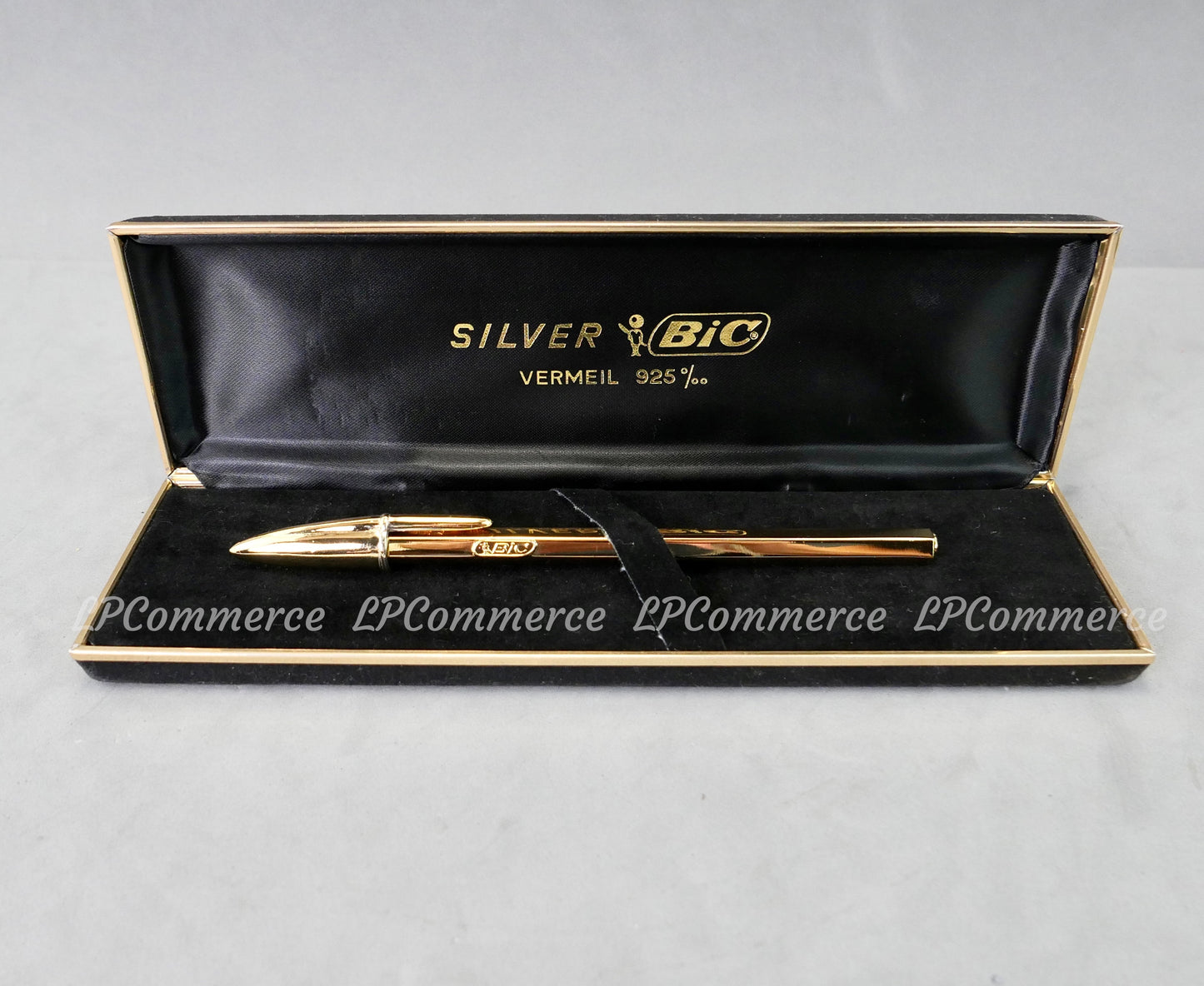 Penna Bic Argento Massiccio 925% GOLD Ballpoint silver solid box vintage design