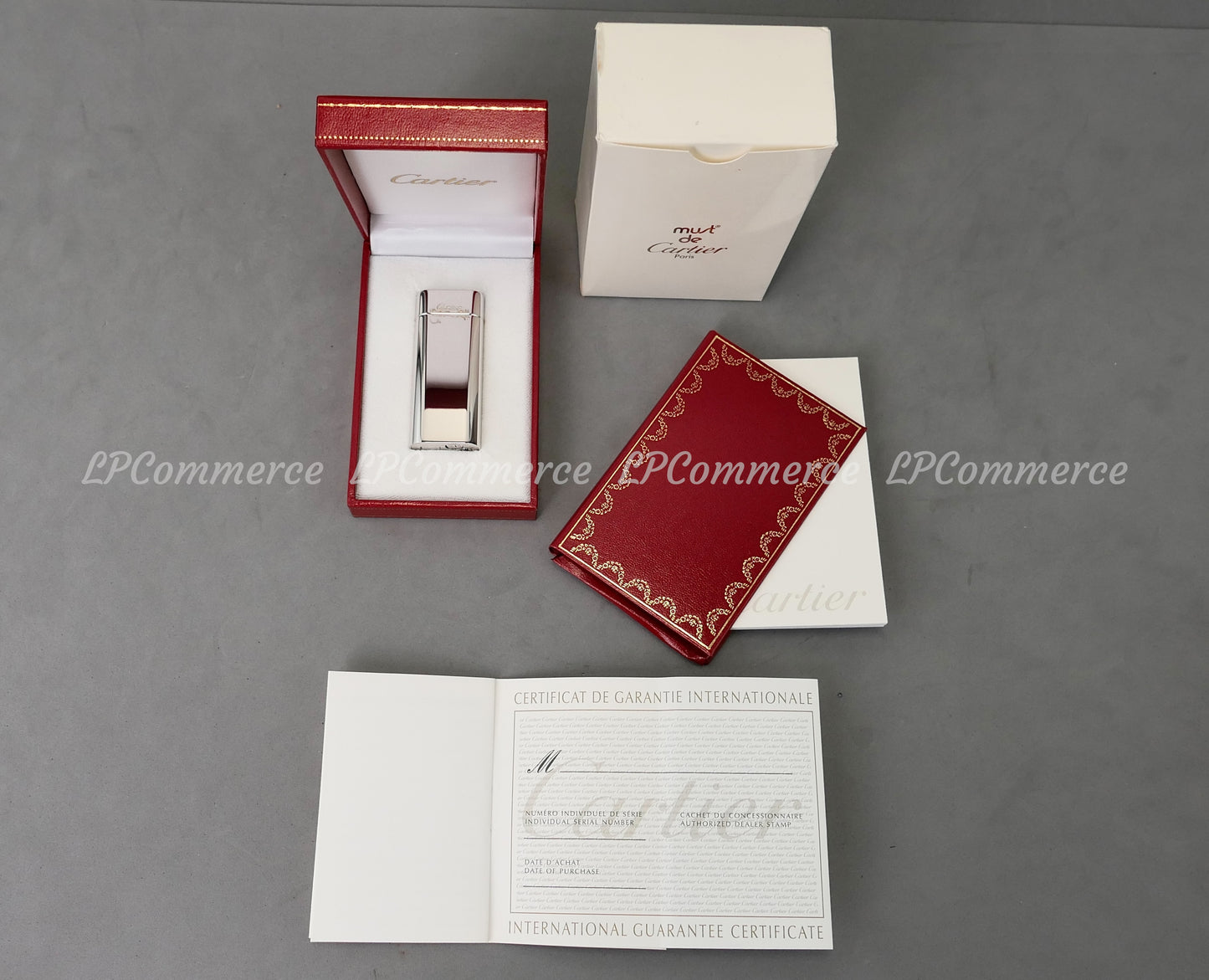 Accendino Cartier lighter cromato cigarette box