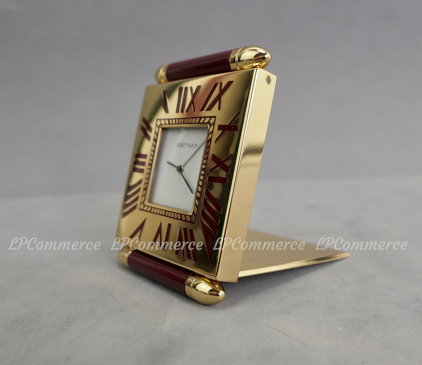 Orologio sveglia Cartier Santos da tavolo funzionante scatola desk clock Watch