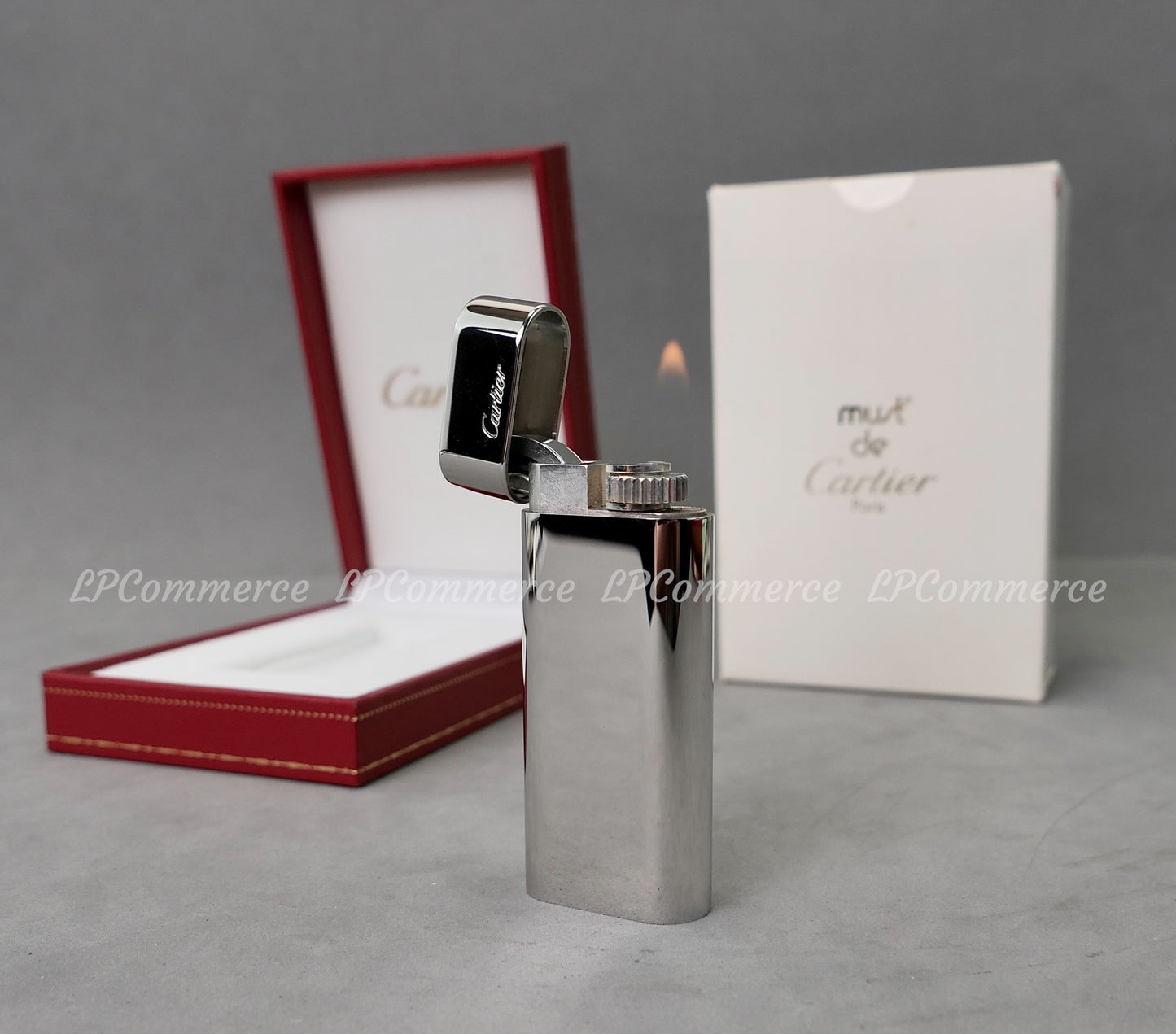 Accendino Cartier lighter cromato cigarette box
