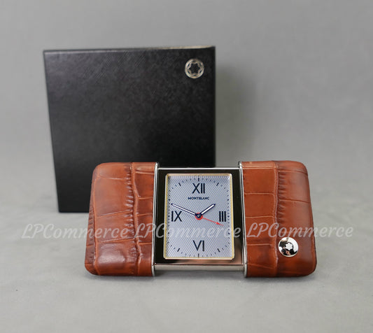 Orologio sveglia Montblanc funzionante travel clock wakes up tavolo table box