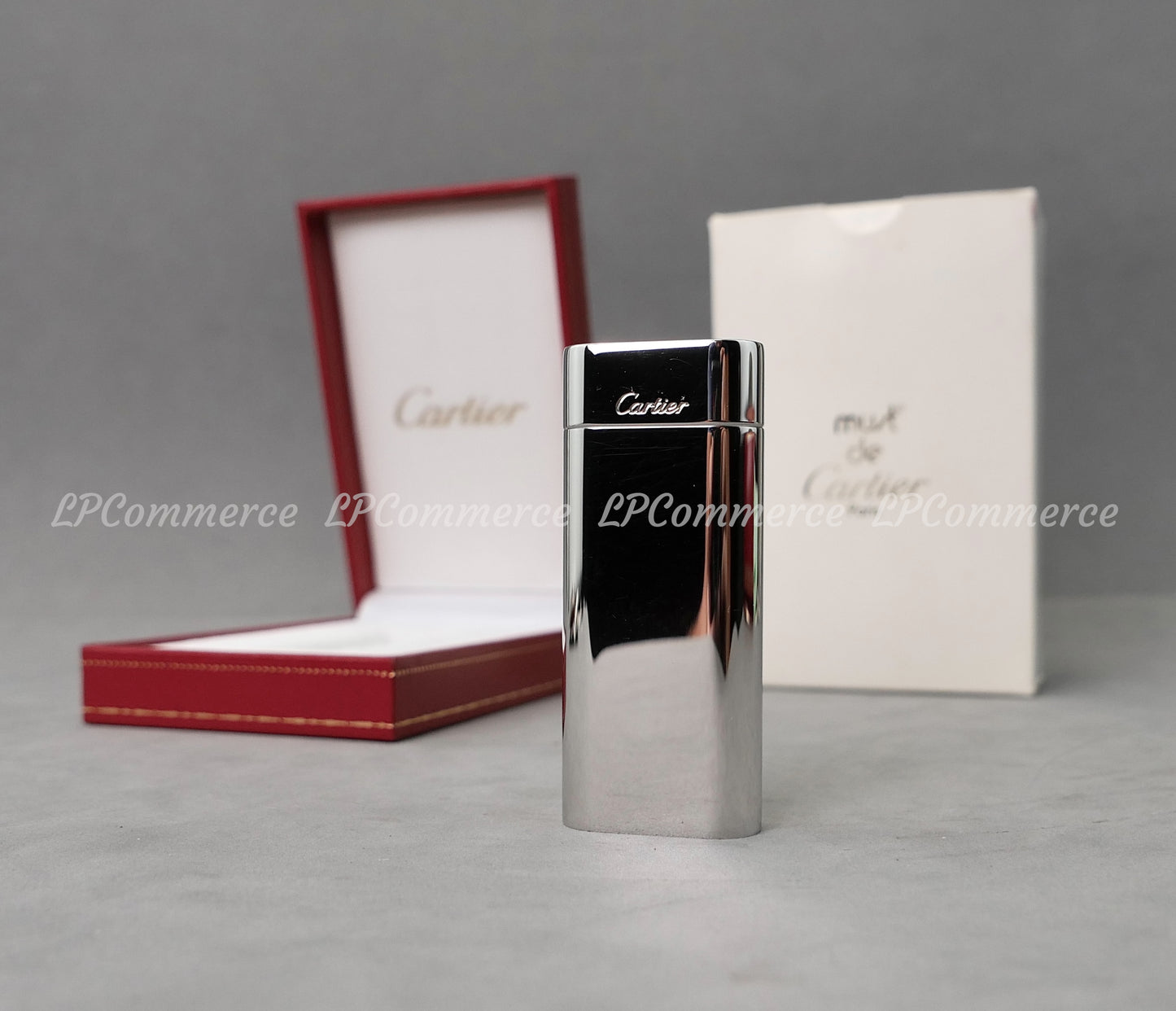 Accendino Cartier lighter cromato cigarette box