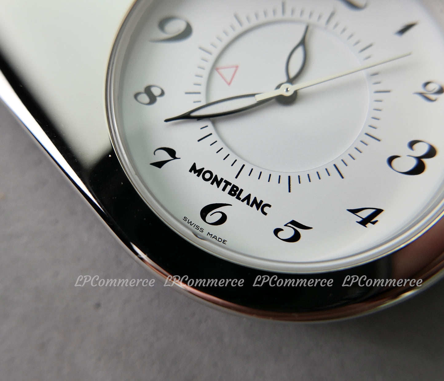 Orologio sveglia Montblanc travel clock alarm quartz watch lente ingrandimento
