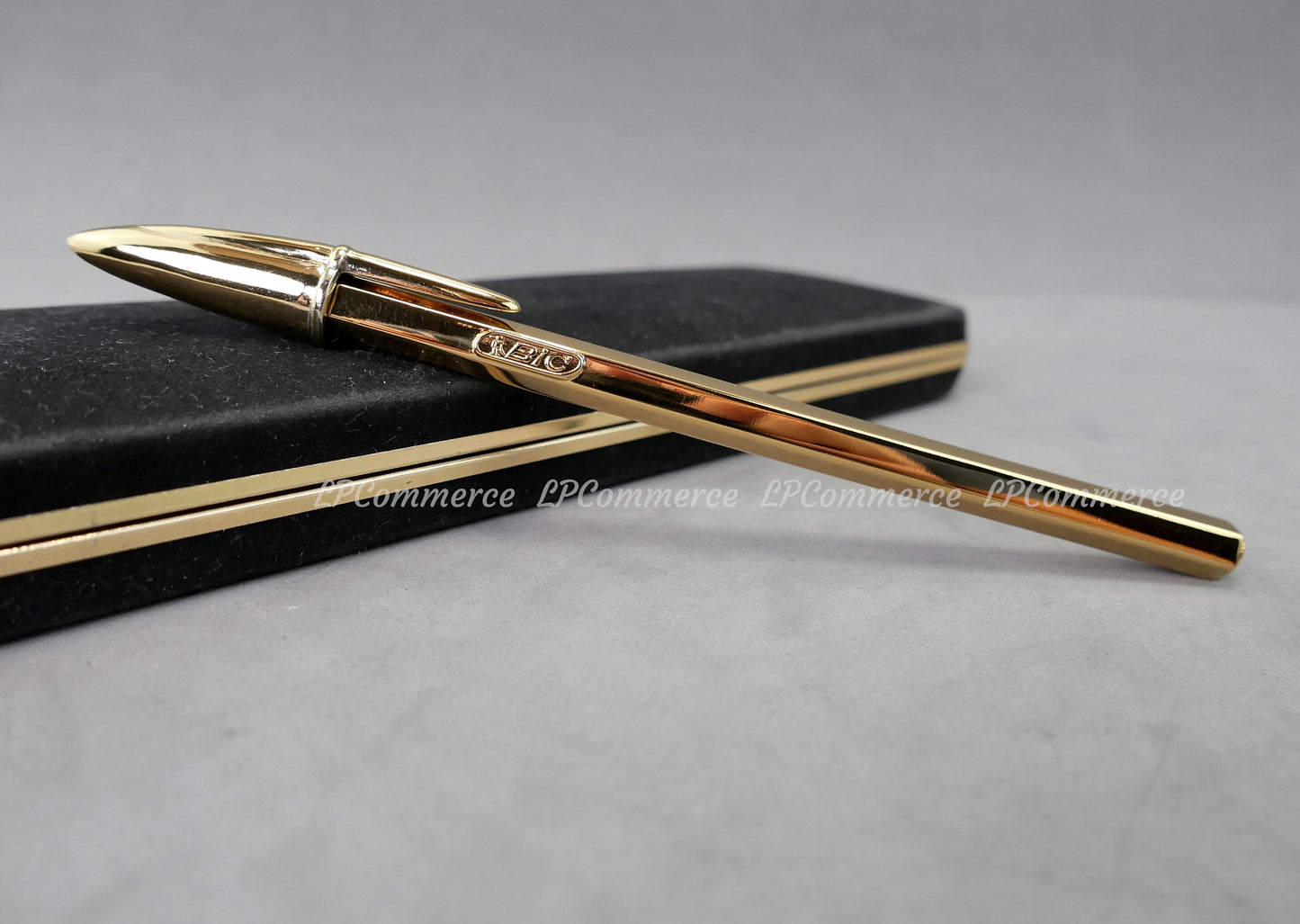 Penna Bic Argento Massiccio 925% GOLD Ballpoint silver solid box vintage design