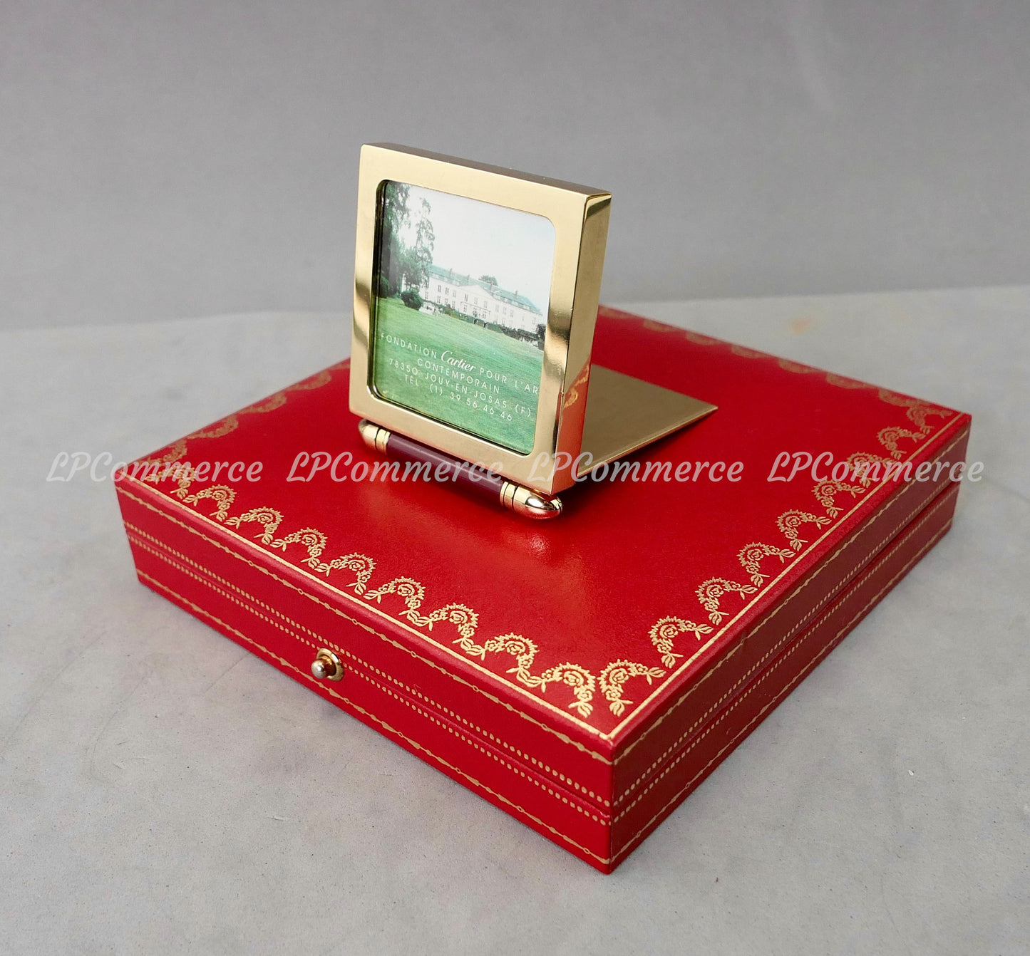 Portafoto Cartier ottone anni 80 cornice foto photo frame astuccio scatola