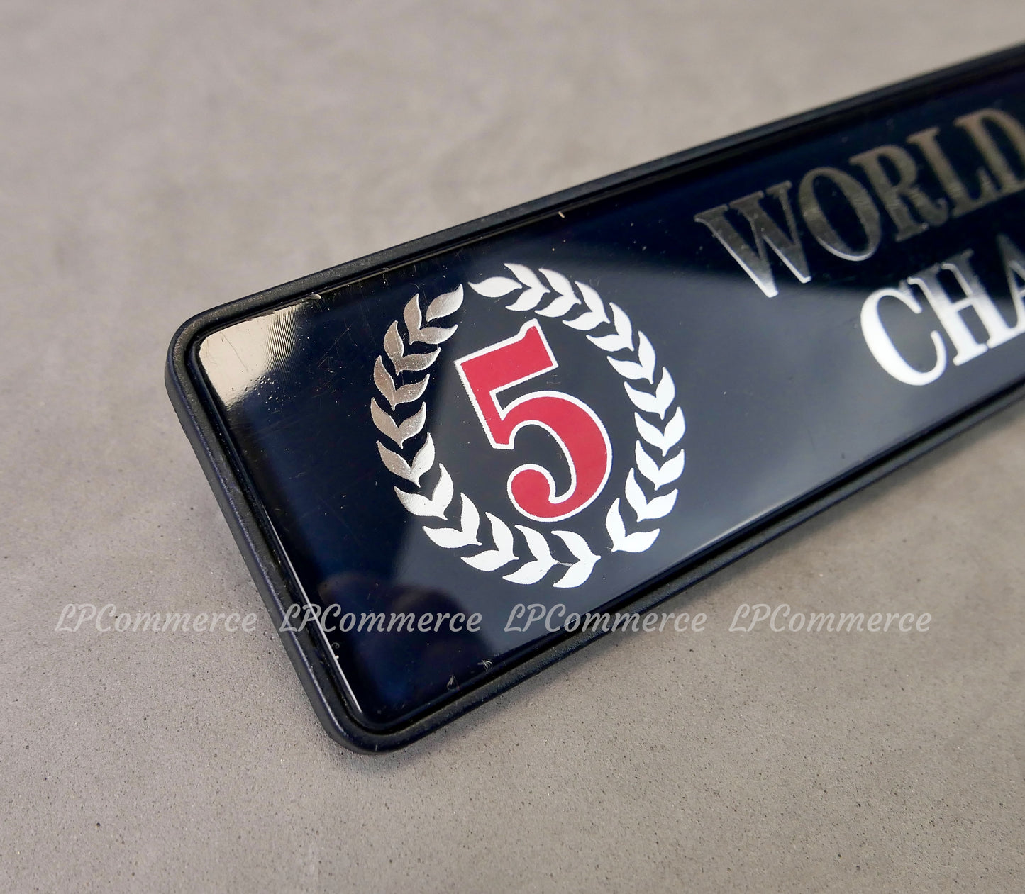 Targhetta Originale Lancia Delta Martini 5 world rally Champion stemma emblema