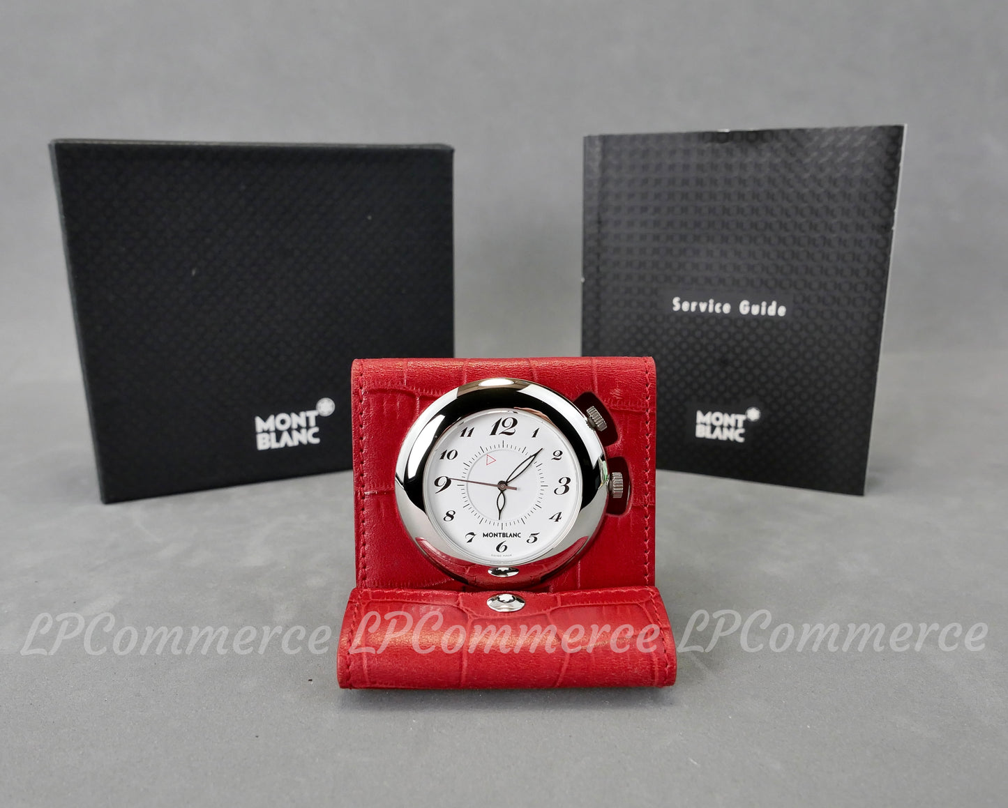 Orologio sveglia Montblanc funzionante travel clock wakes up tavolo table box