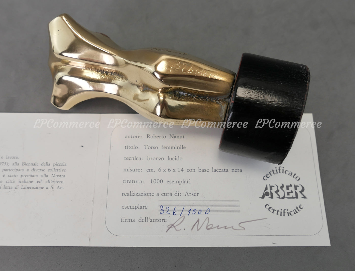 N. 2 Scultura Roberto Nanut 1000 esemplari Torso femminile e maschile bronzo