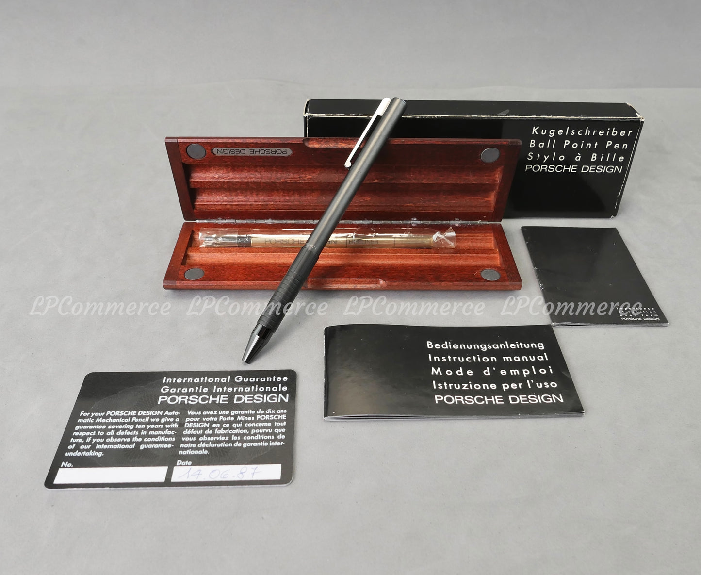Penna sfera Porsche Design Titanium Ballpoint pen 911 box legno Turbo vintage