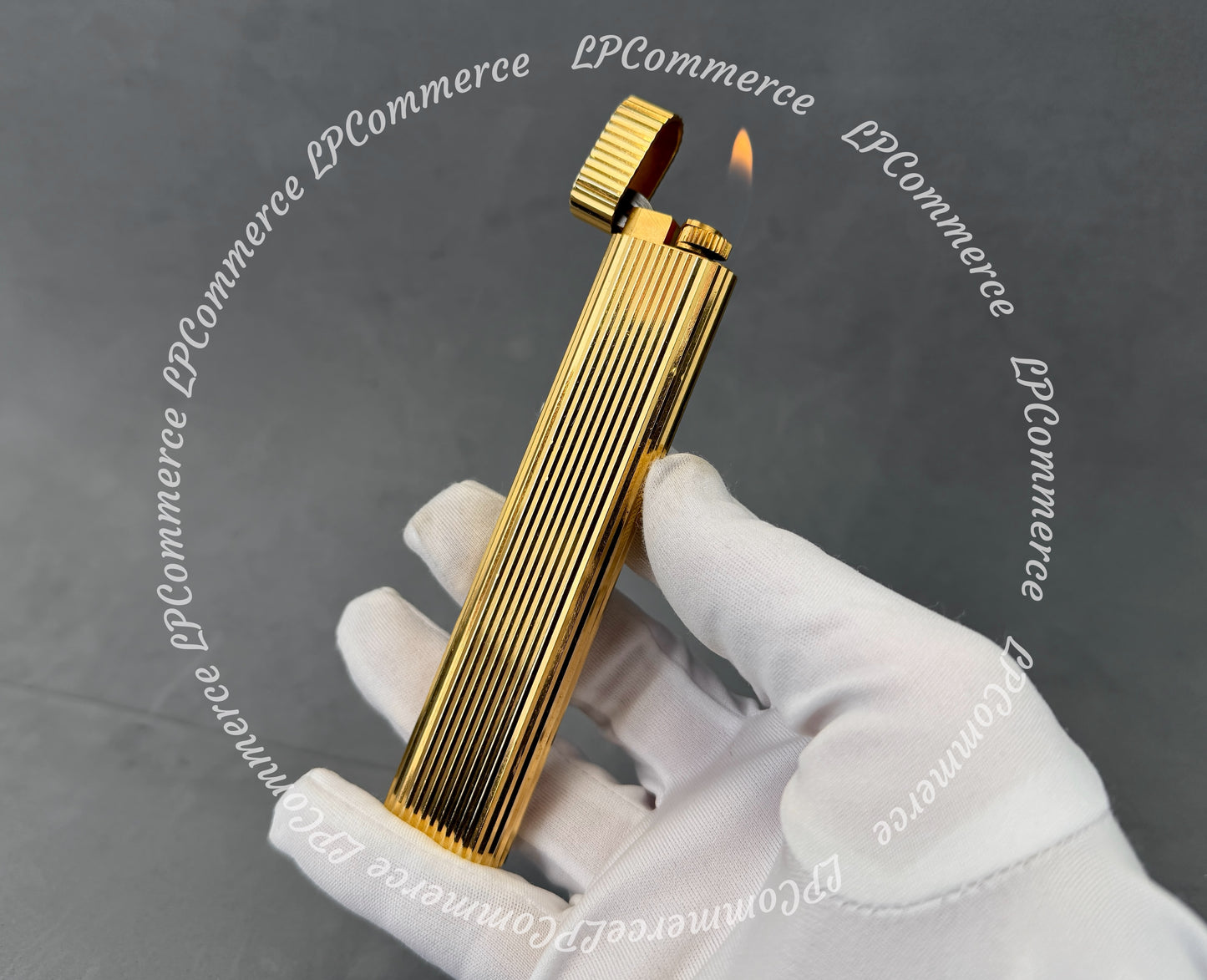 Accendino da tavolo Cartier big size funzionante sigaro color oro table lighter