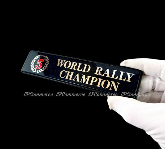Targhetta Originale Lancia Delta Martini 5 world rally Champion stemma emblema