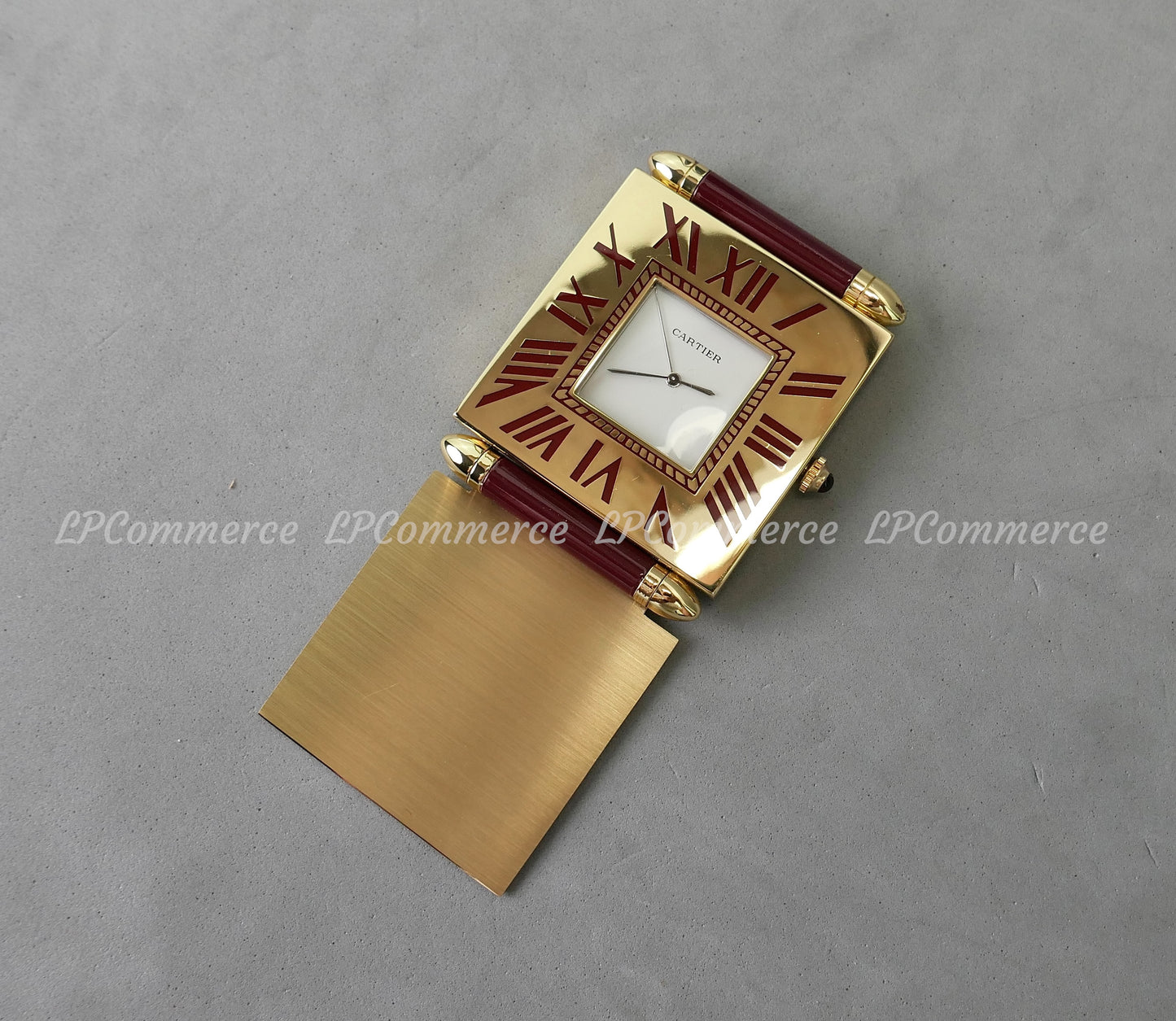 Orologio sveglia Cartier Santos da tavolo funzionante scatola desk clock Watch
