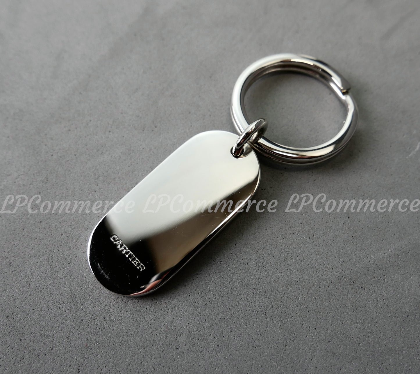 Portachiavi Cartier metallo NOS keyring key chain decorazione lettere box