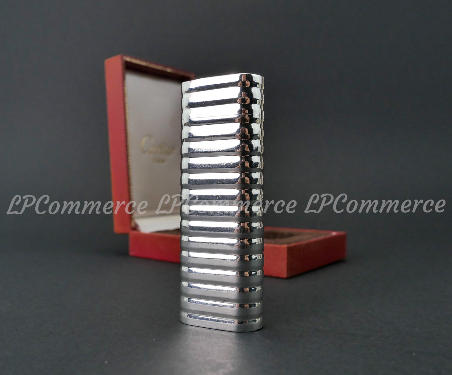 Accendino Cartier guscio Argento massiccio 925% vintage lighter box