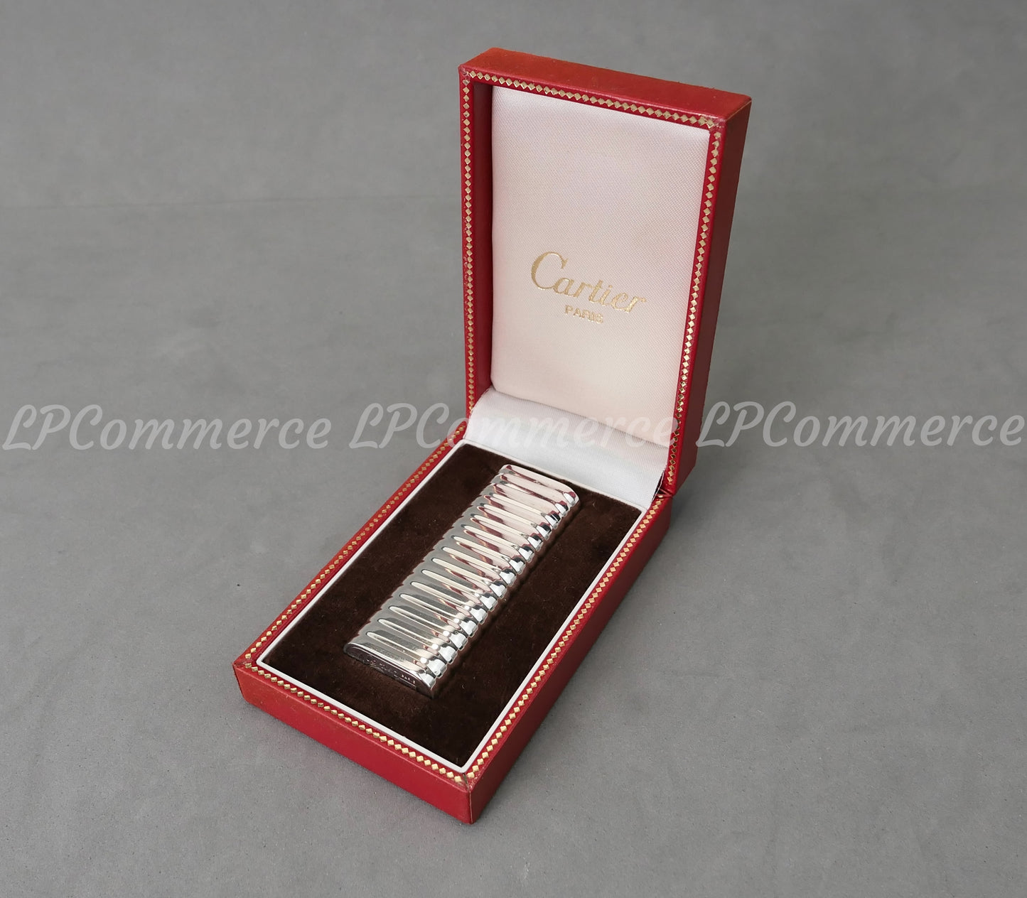 Accendino Cartier guscio Argento massiccio 925% vintage lighter box