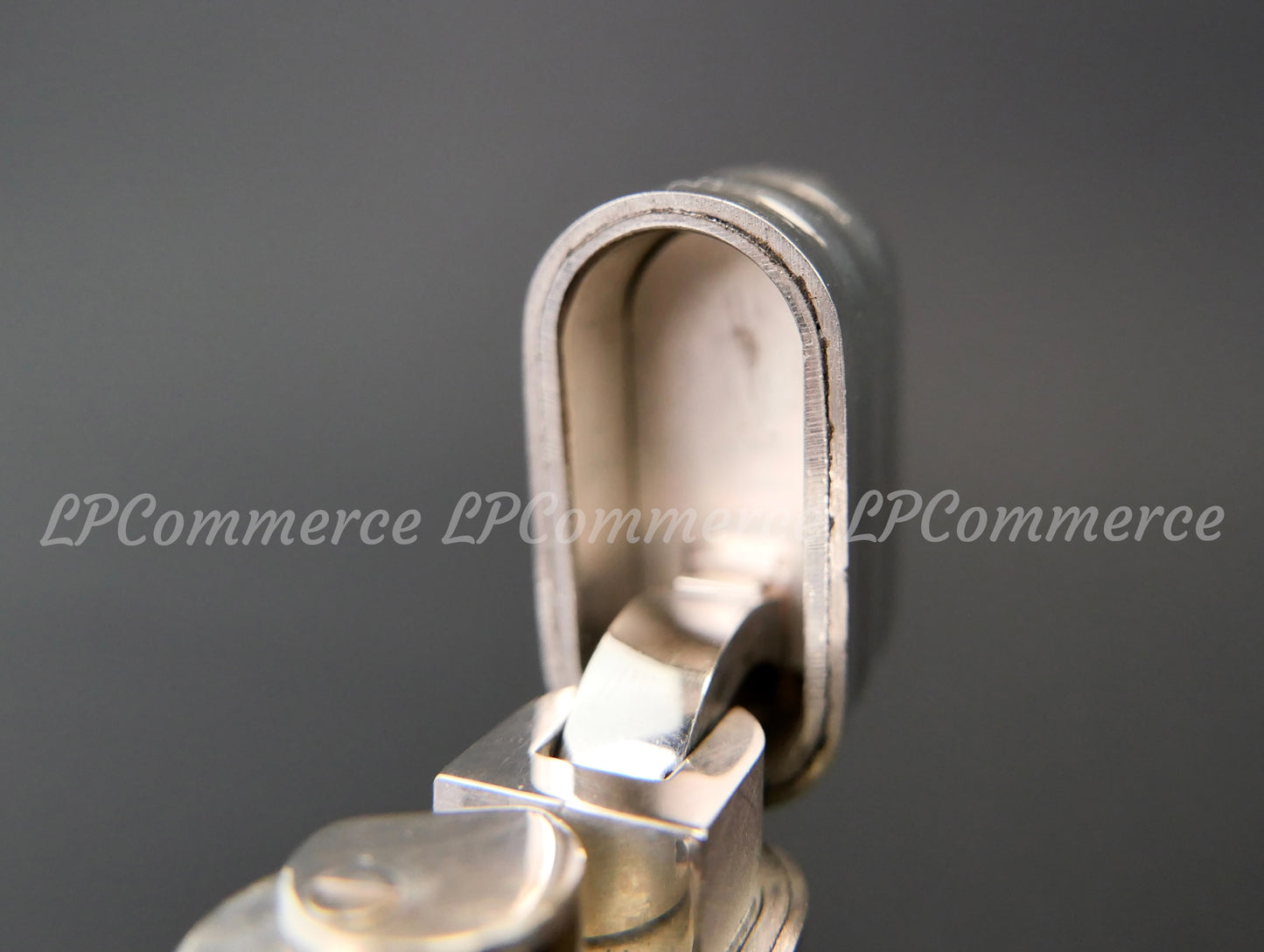 Accendino Cartier guscio Argento massiccio 925% vintage lighter box