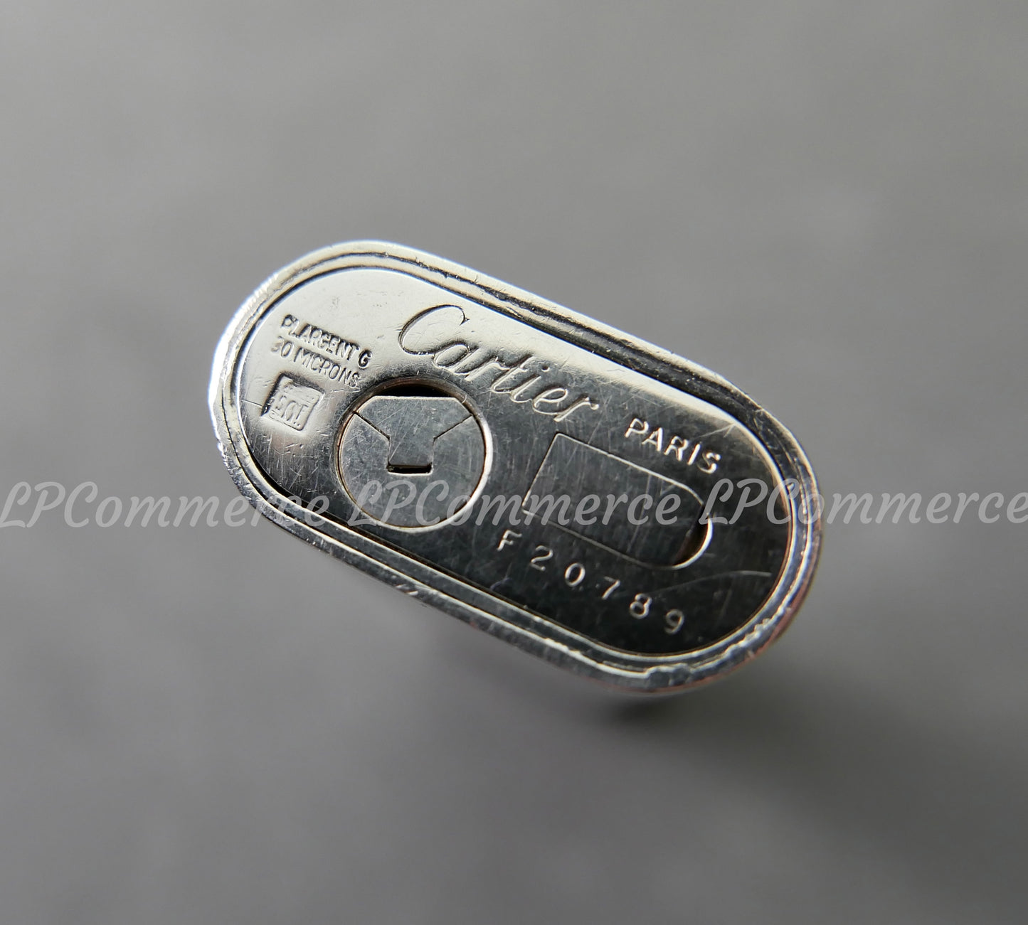 Accendino Cartier guscio Argento massiccio 925% vintage lighter box