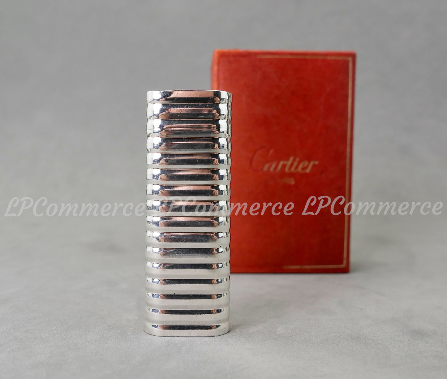 Accendino Cartier guscio Argento massiccio 925% vintage lighter box
