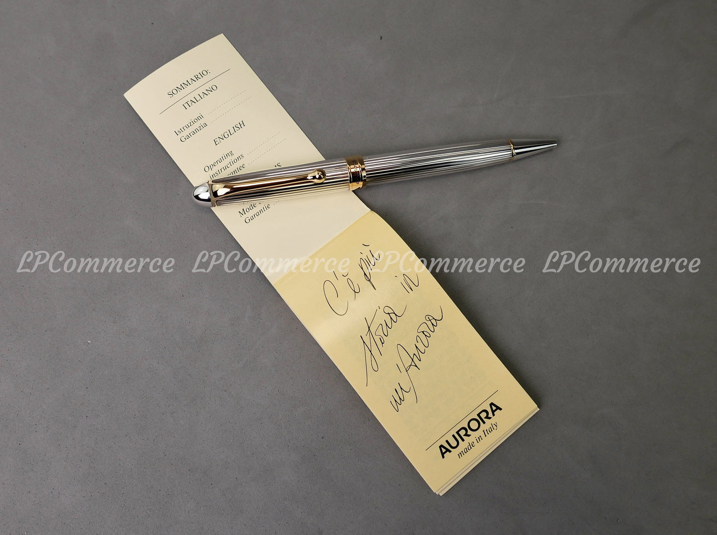 Penna sfera Aurora 88 Argento massiccio 925% NOS Ballpoint silver solid Jewelry