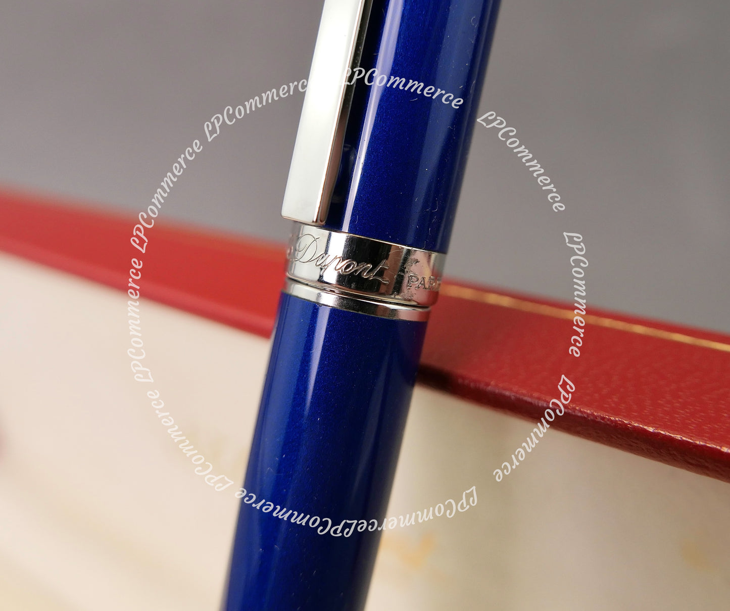 Penna sfera S.T. Dupont Fidelio Ballpoint box laque blu refill palladium
