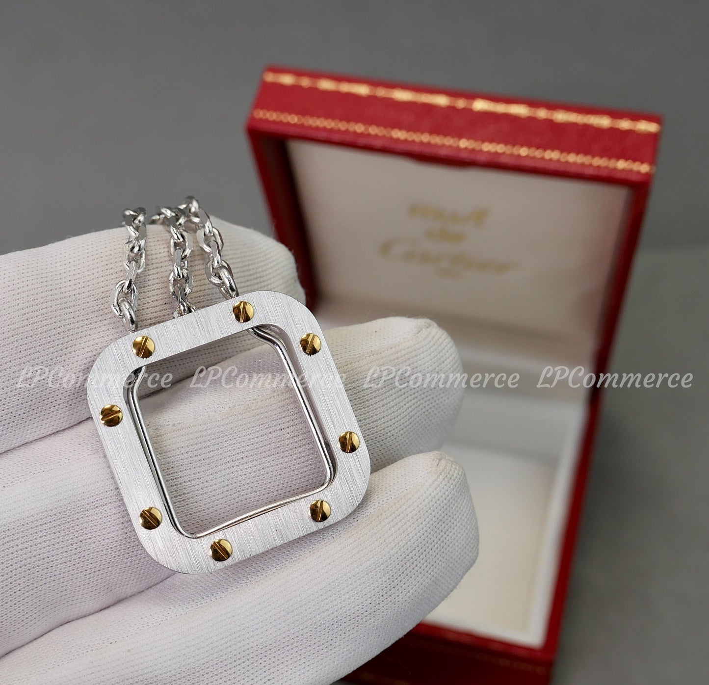 Portachiavi Cartier Santos NOS vintage design fare box garanzia Keychain