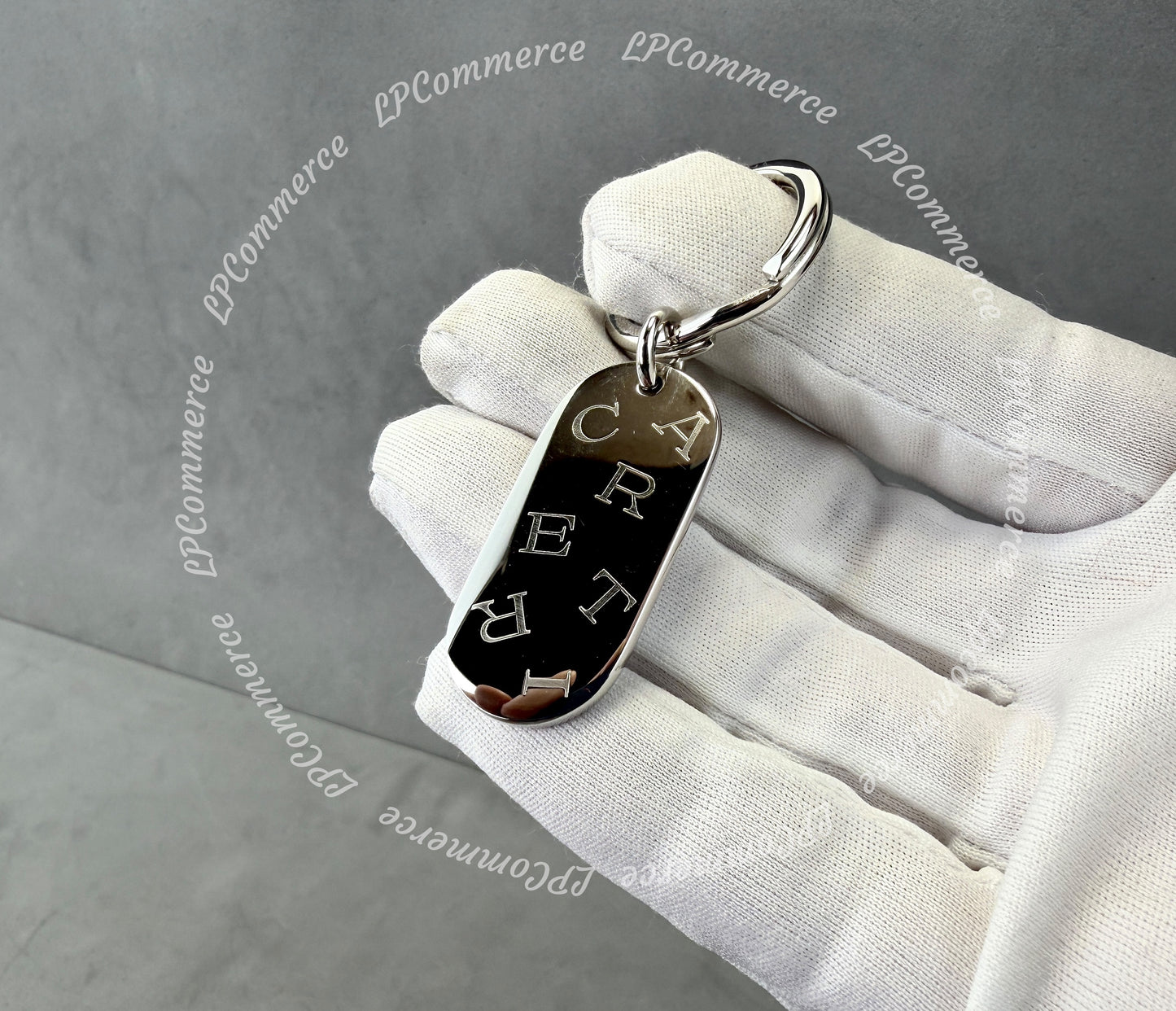 Portachiavi Cartier metallo NOS keyring key chain decorazione lettere box