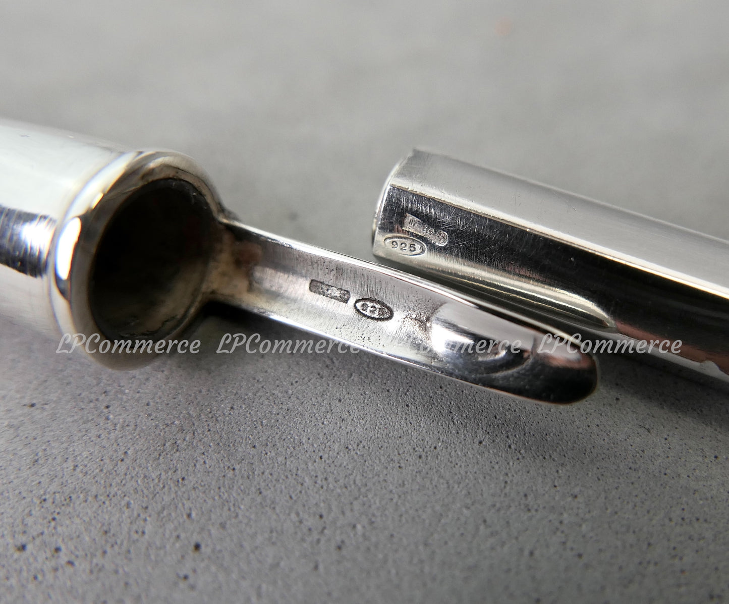 Penna Bic argento massiccio 925% ballpoint silver solid