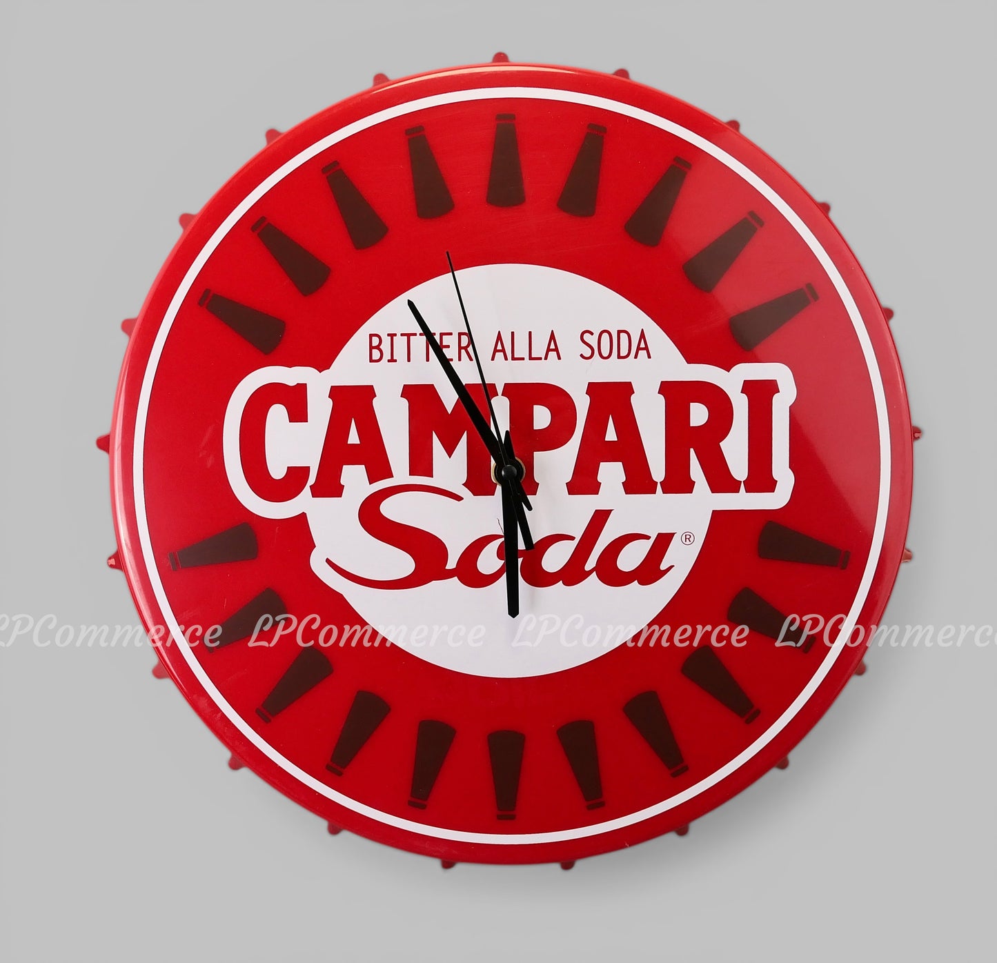 Orologio da parete Campari Soda muro tappo clock pubblicitario design pubblicità