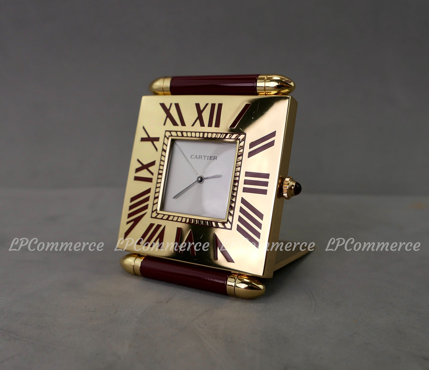 Orologio sveglia Cartier Santos da tavolo funzionante scatola desk clock Watch