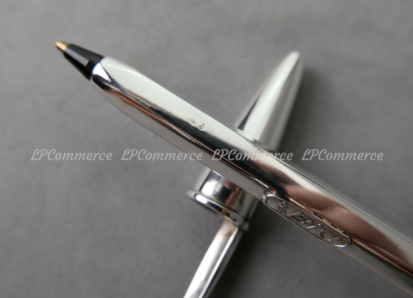 Penna Bic argento massiccio 925% ballpoint silver solid