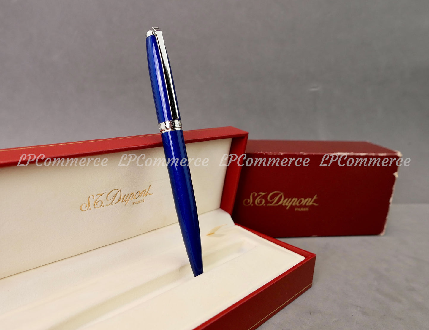 Penna sfera S.T. Dupont Fidelio Ballpoint box laque blu refill palladium