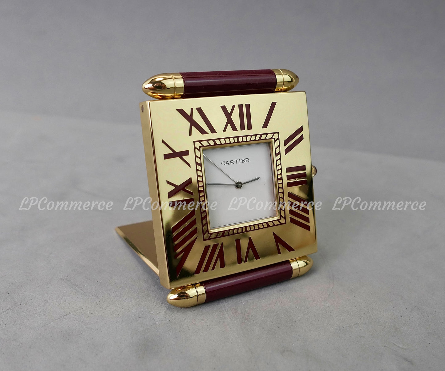 Orologio sveglia Cartier Santos da tavolo funzionante scatola desk clock Watch