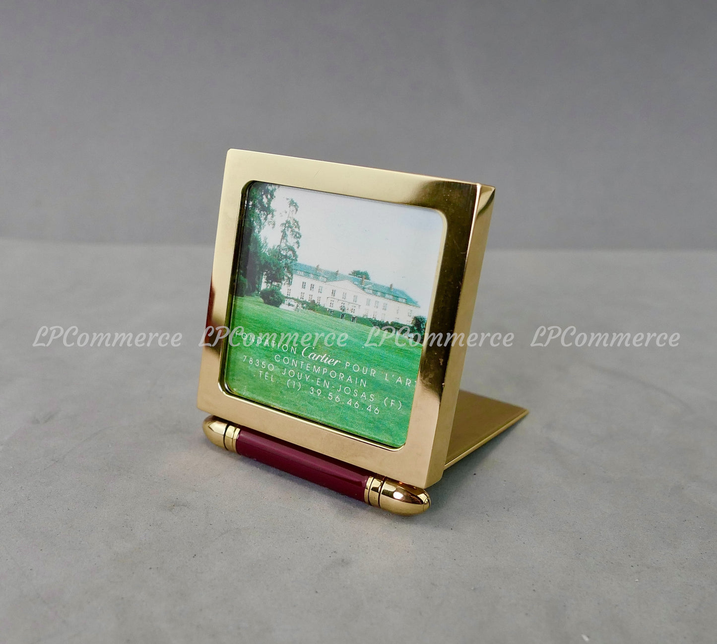 Portafoto Cartier ottone anni 80 cornice foto photo frame astuccio scatola