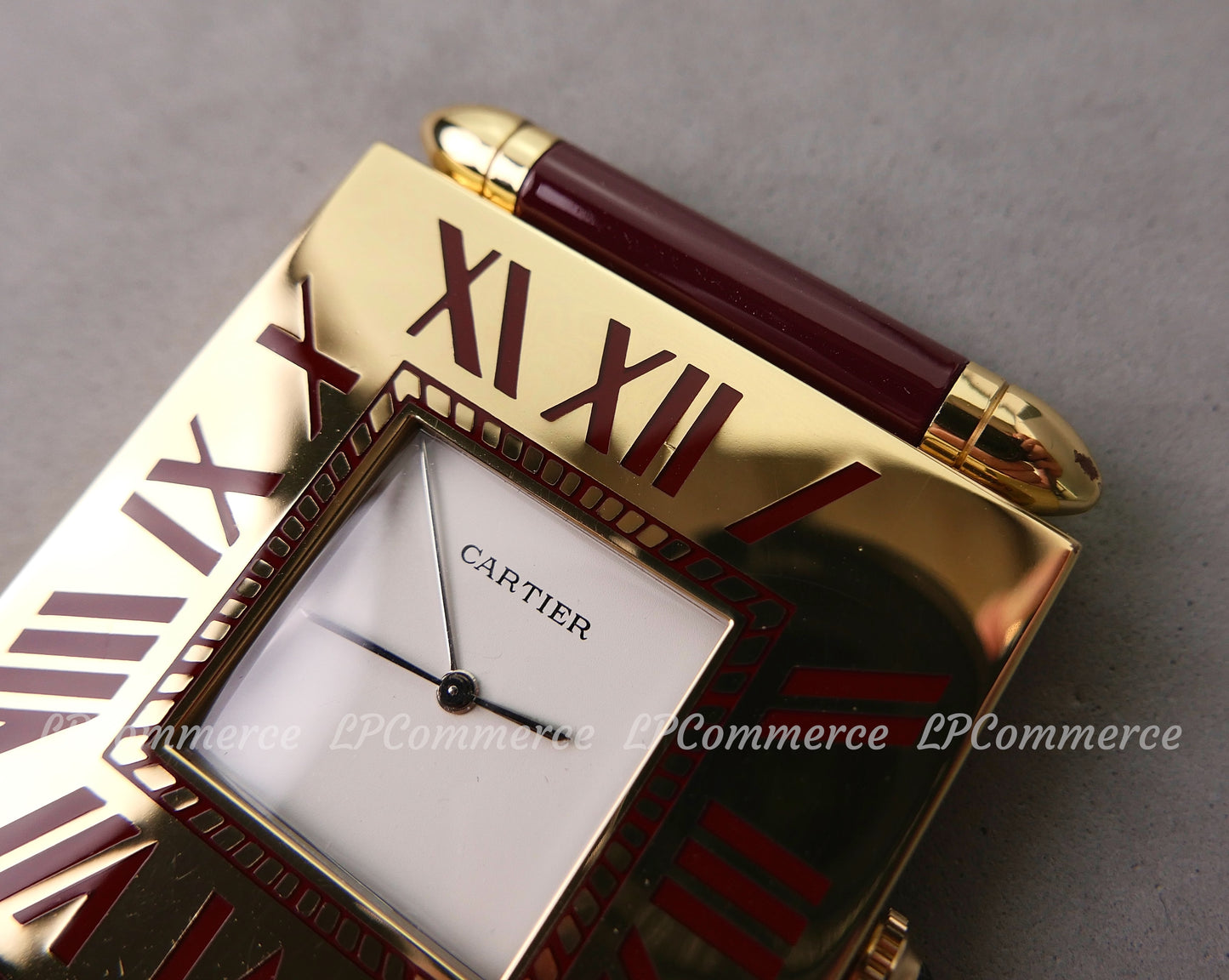 Orologio sveglia Cartier Santos da tavolo funzionante scatola desk clock Watch