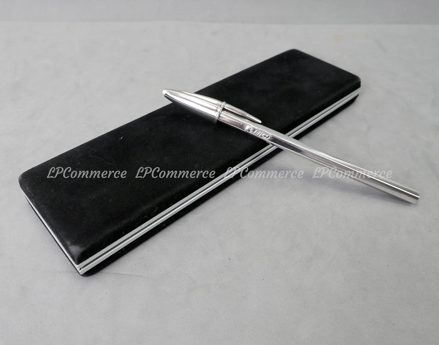 Penna Bic argento massiccio 925% ballpoint silver solid