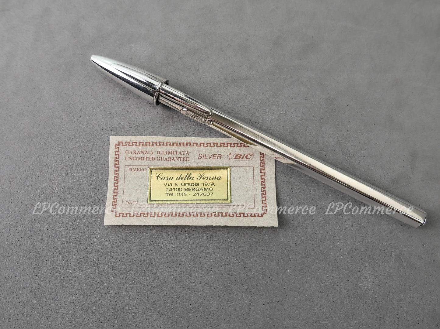Penna Bic Argento Massiccio 925% Ballpoint silver solid box vintage design