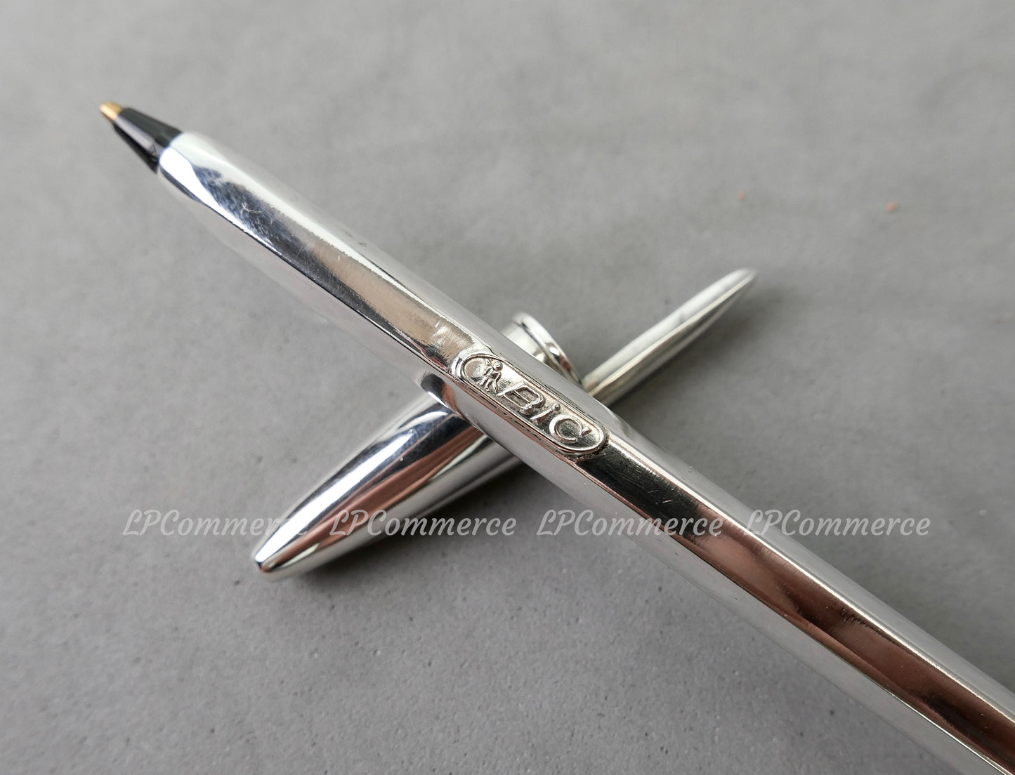 Penna Bic argento massiccio 925% ballpoint silver solid