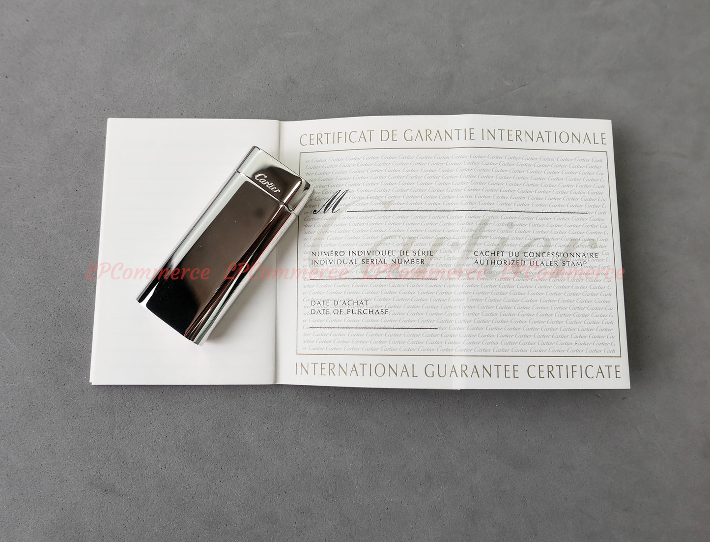 Accendino Cartier lighter cromato cigarette box
