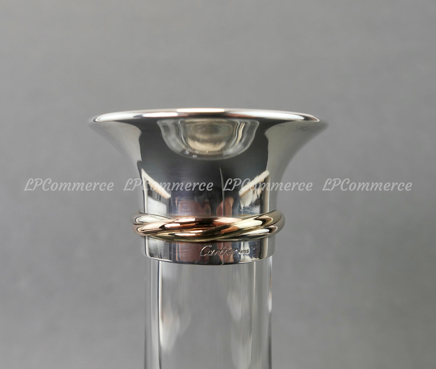 Decanter Cartier Trinity 1989 argento 925 vino wine vintage crystal box garanzia