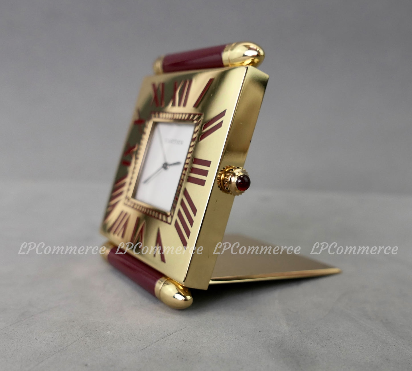 Orologio sveglia Cartier Santos da tavolo funzionante scatola desk clock Watch