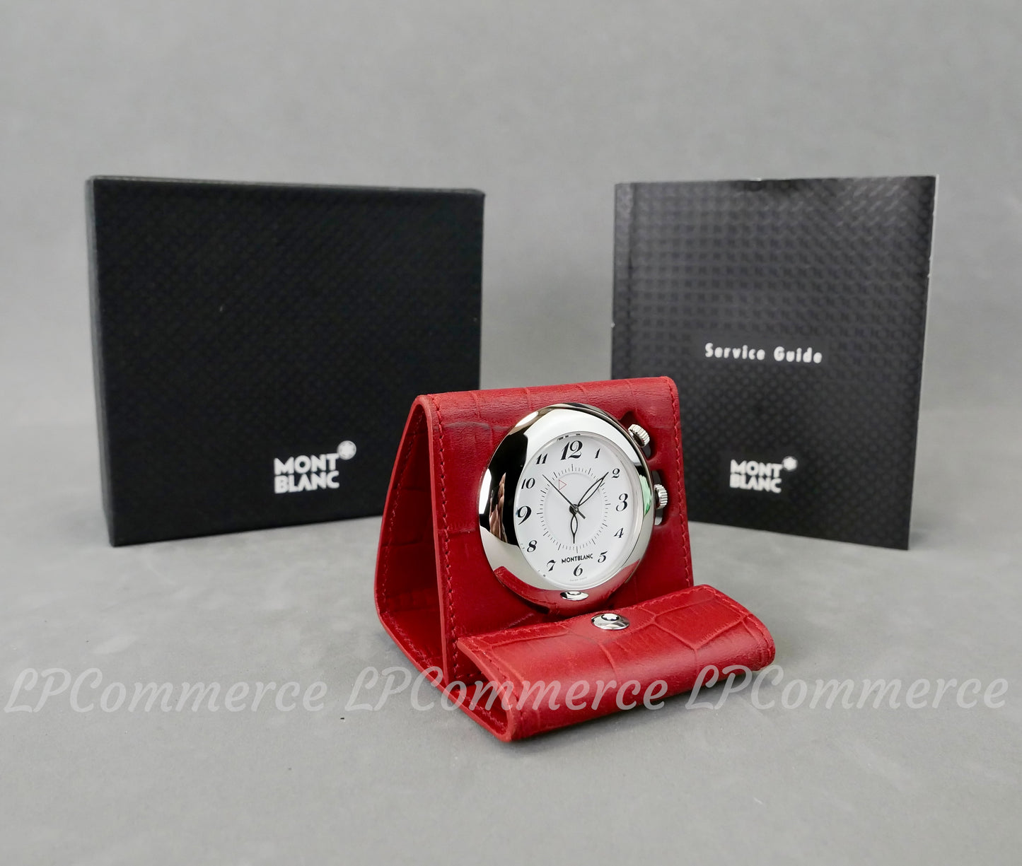 Orologio sveglia Montblanc funzionante travel clock wakes up tavolo table box